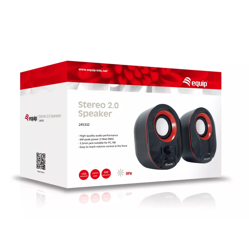 Kõlar Equip Stereo 2.0, 3 W võimsus