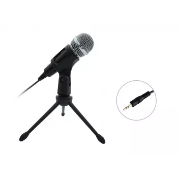 Equip Mini Lauamikrofon, Lauamikrofon, -30 dB, 30–16000 Hz, 2200 Ω, Juhtmega, 3,5 mm (1/8 tolli)