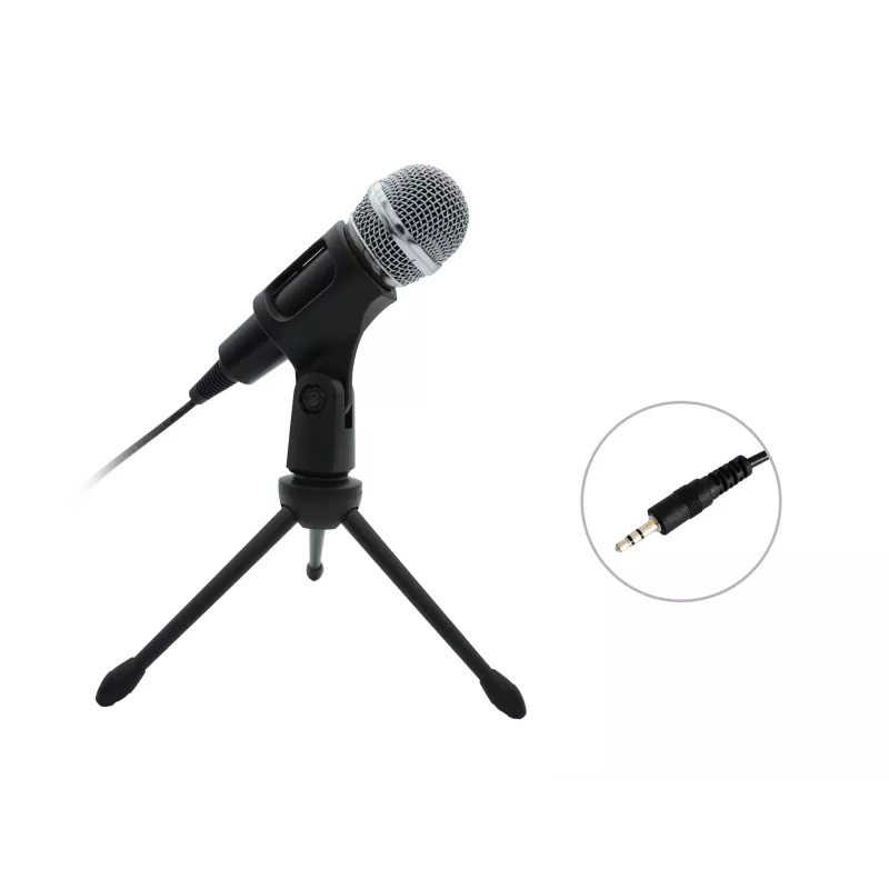 Equip Mini Lauamikrofon, Lauamikrofon, -30 dB, 30–16000 Hz, 2200 Ω, Juhtmega, 3,5 mm (1/8 tolli)
