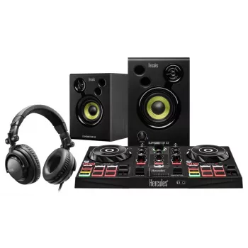 Hercules DJLearning Kit Digital Vinyl System (DVS) kraapimisseade Must