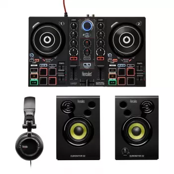 Hercules DJLearning Kit Digital Vinyl System (DVS) kraapimisseade Must