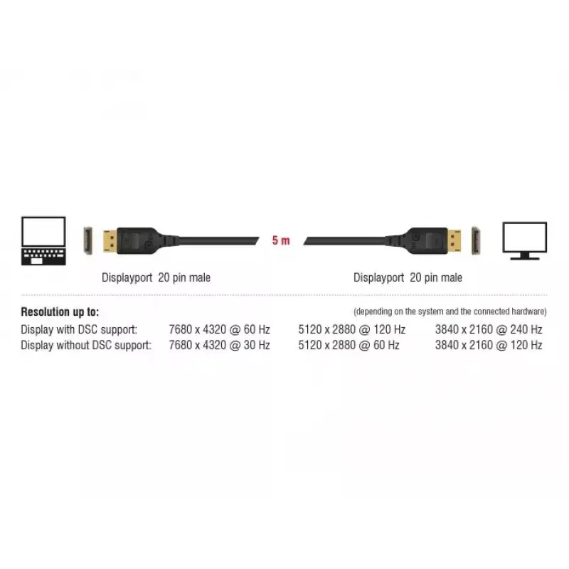 DisplayPort kaabel DeLOCK 85660 2 m Must