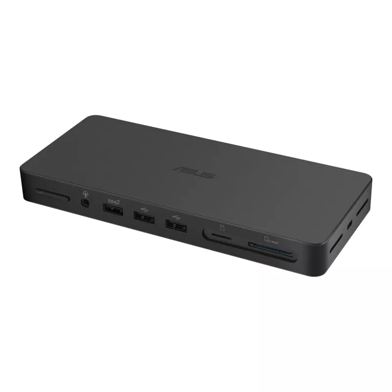 Dockingjaam ASUS DC500 Thunderbolt 4 Triple 4K, 150W PD, 3 kuvarit, 2x HDMI 2.1, 2x USB‑A, 2x USB2.0, RJ‑45, MicroSD