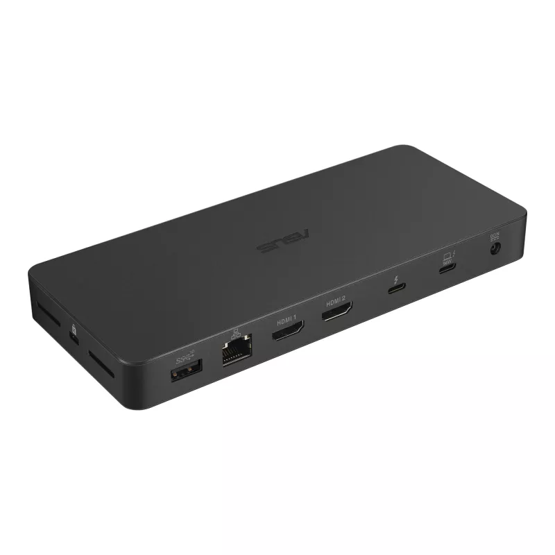 Dockingjaam ASUS DC500 Thunderbolt 4 Triple 4K, 150W PD, 3 kuvarit, 2x HDMI 2.1, 2x USB‑A, 2x USB2.0, RJ‑45, MicroSD