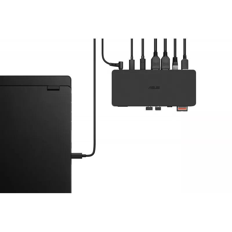 Dockingjaam ASUS DC500 Thunderbolt 4 Triple 4K, 150W PD, 3 kuvarit, 2x HDMI 2.1, 2x USB‑A, 2x USB2.0, RJ‑45, MicroSD