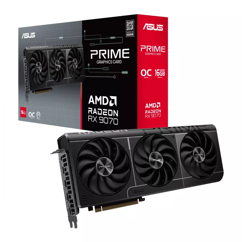 Videokaart ASUS Radeon RX 9070 16 GB GDDR6 PCIe 5.0, 256-bit, 3xDP 1xHDMI, 312 mm, 2,5-pesaline, OC-kiirversioon