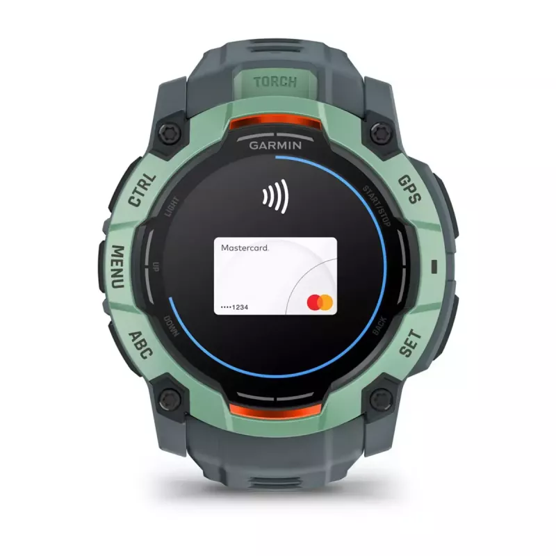 Nutikell GARMIN Instinct 3 AMOLED — 50 mm korpus, AMOLED 1,3 tolli, GPS/GLONASS/Galileo, 10 ATM, 24-päevane aku