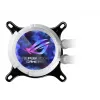 Vedelikjahutuskomplekt ASUS ROG Strix LC III 360 ARGB Valge Edition — 360 mm radiaator, 3x 120 mm ventilaatorit, LCD veeblokk, PWM