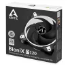 ARCTIC BioniX P120 (Valge) – Rõhuoptimeeritud 120 mm mänguventilaator PWM PST-ga