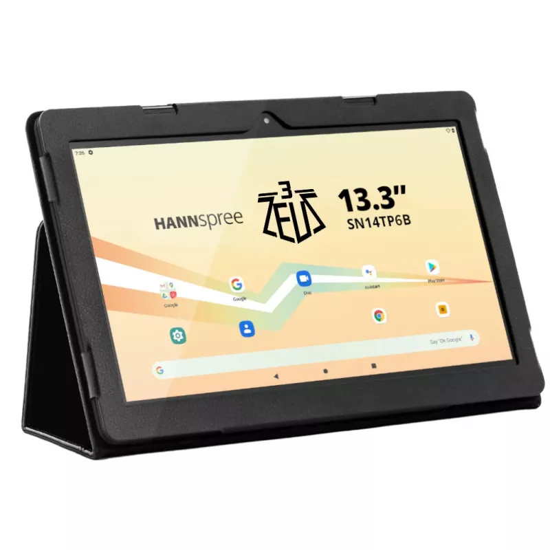 Tahvelarvuti HANNspree Pad Zeus 3, 33,8 cm (13,3 tolli), 1920 x 1080, Mediatek, 6 GB, 128 GB, Wi-Fi 5 (802.11ac), Android 13, must