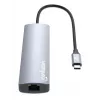 Manhattan USB-C dokk/jaotur kaardilugejaga, pordid (x5): Ethernet, HDMI, USB-A (x2) ja USB-C, toiteedastusega (PD) 100 W – vajab välist USB-C laadijat (ei kuulu komplekti). USB-toitega (välist toiteallikat pole vaja), kui PD ei ole kasutusel