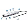Manhattan USB-C dokk/jaotur kaardilugejaga, pordid (x5): Ethernet, HDMI, USB-A (x2) ja USB-C, toiteedastusega (PD) 100 W – vajab välist USB-C laadijat (ei kuulu komplekti). USB-toitega (välist toiteallikat pole vaja), kui PD ei ole kasutusel