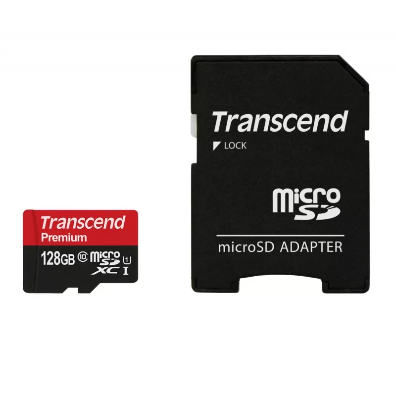TRANSCEND 128GB Micro SDHC Class 10 UHS-1 koos adapteriga