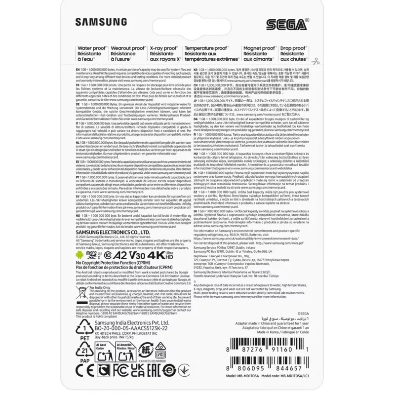 Samsung MB-MD1T0S 1 TB MicroSDXC UHS-I Class 10