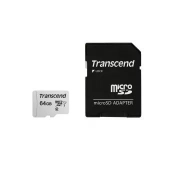 TRANSCEND Micro Sdxc Card 300s 64GB Uhs-i U1 koos adapteriga