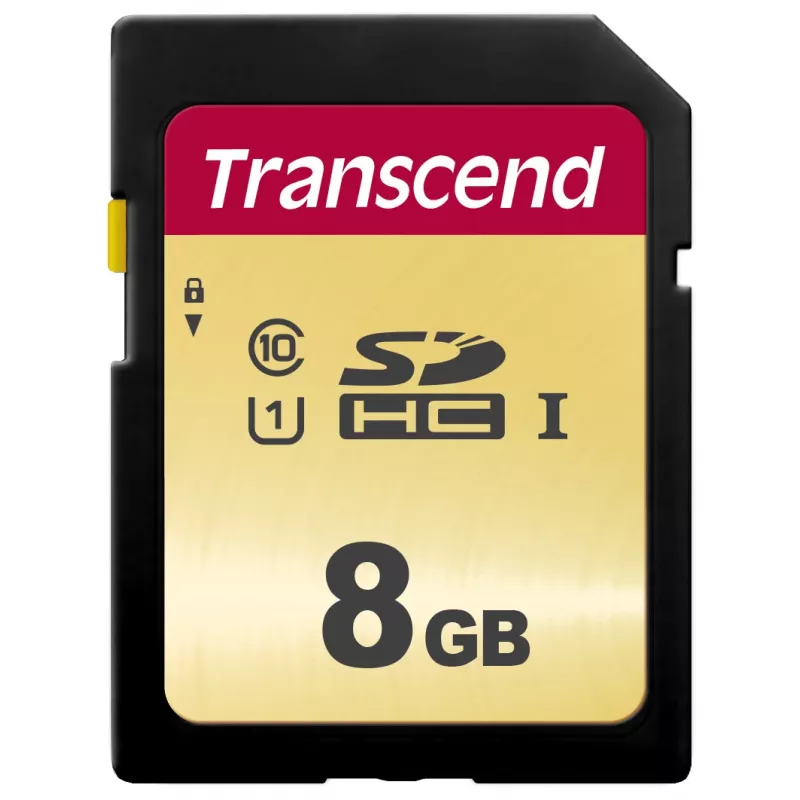 TRANSCEND Sdhc kaart 500s 8GB Uhs-i U1 Mlc