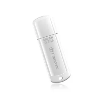 TRANSCEND Jetflash 730 - 128GB USB-pulk - USB 3.0 - Valge