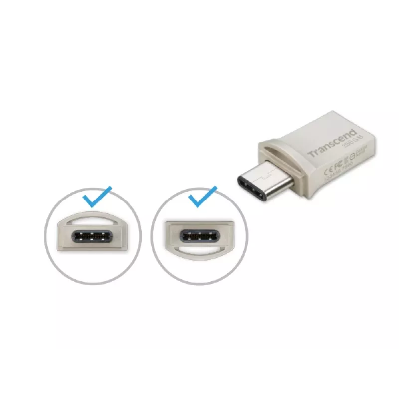 TRANSCEND Jetflash 890 - 256 GB USB-mälupulk - USB 3.1 / Type C