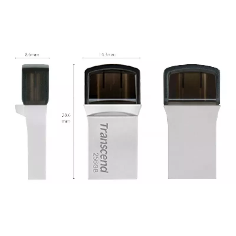 TRANSCEND Jetflash 890 - 256 GB USB-mälupulk - USB 3.1 / Type C