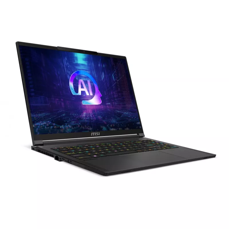 MSI Stealth A16 AI+ A3XWIG-043 AMD Ryzen AI 9 HX 370 sülearvuti 40,6 cm (16 tolli) Quad HD+ 32 GB LPDDR5x-SDRAM 2 TB SSD NVIDIA GeForce RTX 5080 Wi-Fi 7 (802.11be) Windows 11 Home must
