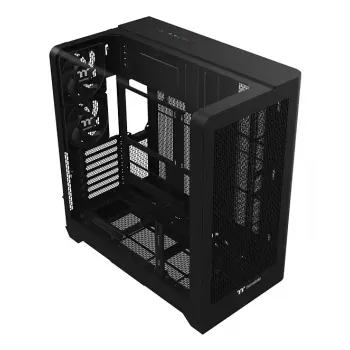 PC-korpus Thermaltake View 390 Air Midi Tower — Must, toetab PS2 toiteplokki, 3,5-tollist kõvaketast, 2,5-tollist SSD-d, kuni 200 mm esiventilaatoreid