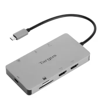 Targus DOCK423EU sülearvuti dokkimisjaam/portreplikaator, juhtmega, USB 3.2 Gen 1 (3.1 Gen 1) USB-C, hõbedane