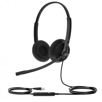 Yealink UH34 Lite Dual Teams Peakomplekt, juhtmega, 20 - 20000 Hz, kontor/kõnekeskus, 110 g, Peakomplekt, must