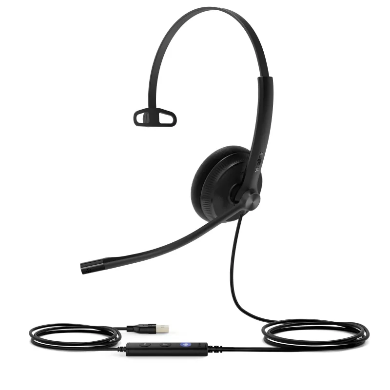 Yealink UH34 Lite Mono Teams Headset, Wired, 20 - 20000 Hz, Office/Call center, 84 g, Headset, Must