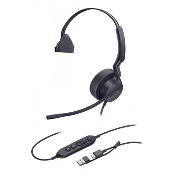 Yealink UH42 Mono Teams USB-C/A peakomplekt, juhtmega, kõned/muusika, 20–20000 Hz, 116 g, peakomplekt, must