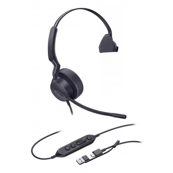 Yealink UH42 Mono UC USB-C/A Peakomplekt, Juhtmega, Kõned/Muusika, 20 - 20000 Hz, 116 g, Peakomplekt, Must