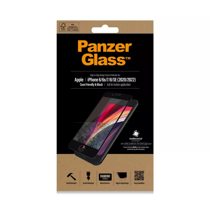 PanzerGlass ® ekraanikaitse iPhone 8 | 7 | 6s | 6 | SE (2020/2022) | servast-servani