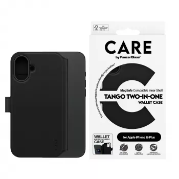 PanzerGlass CARE™ by ® Tango 2-in-1 rahakotiga ümbris MagSafe'iga iPhone 16 Plus