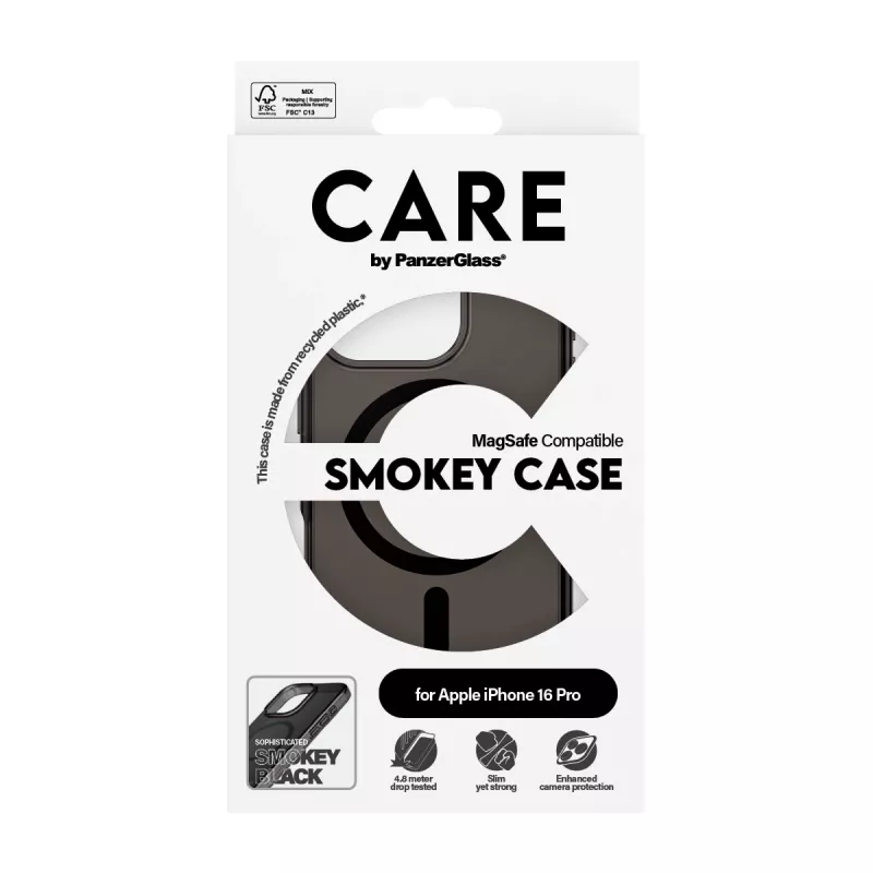 Cover PanzerGlass CARE by Flagship Case Urban Combat Smokey w. Must MagSafe iPhone '24 6.3 inch Pro