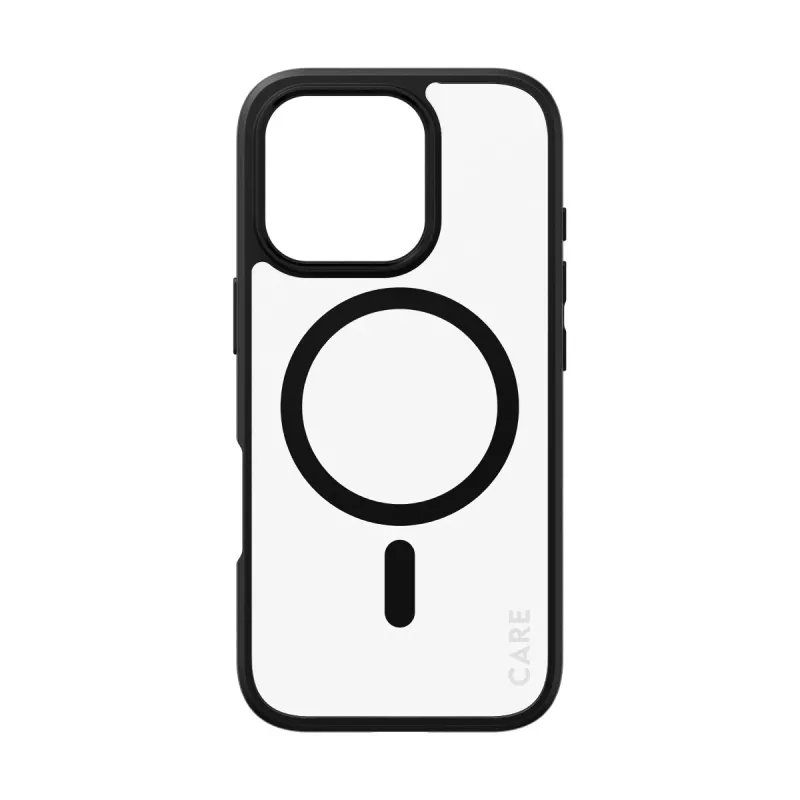 PanzerGlass CARE™ by ® Urban Combat Case Transparent w. Black Frame & MagSafe iPhone 16 Pro
