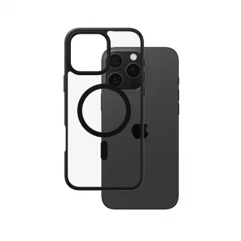 PanzerGlass CARE™ by ® Urban Combat Case Transparentne musta raamiga ja MagSafe’iga iPhone 16 Pro Max