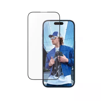 PanzerGlass ® ekraanikaitse alumiiniumraamiga iPhone 16 | 15 | Ultra-Wide Fit