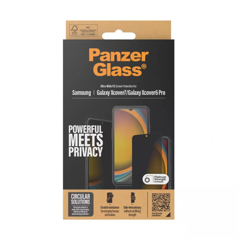 PanzerGlass ® privaatsuskuvarikaitse Samsung Galaxy Xcover7 Pro | Xcover7 | Xcover6 Pro | ülilai sobivus