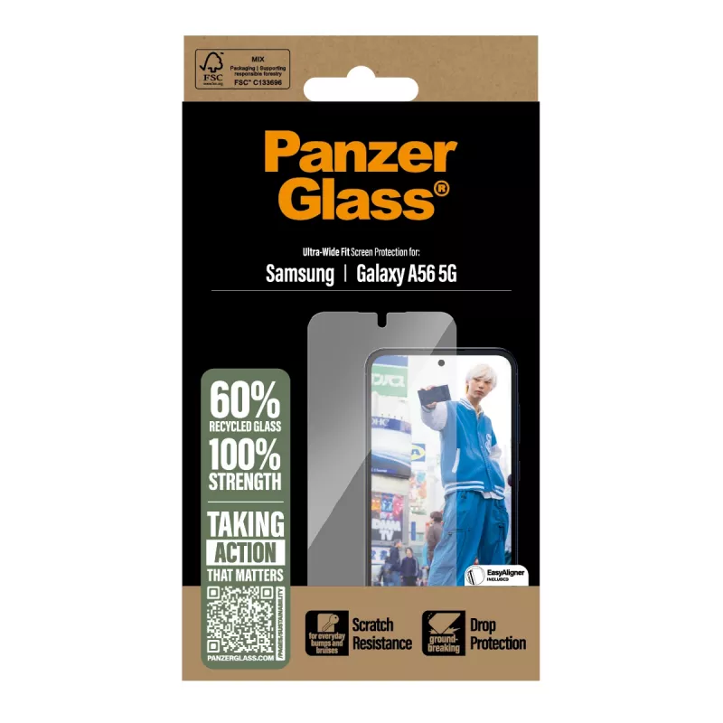 PanzerGlass® ekraanikaitse Samsung Galaxy A56 5G | Ultra-Wide Fit koos EasyAligneriga