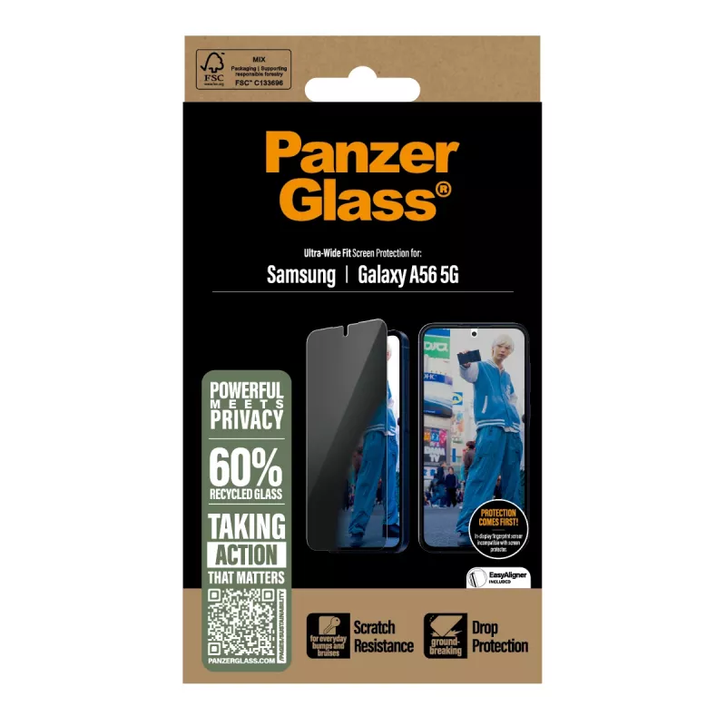 PanzerGlass ® privaatsusekraanikaitse Samsung Galaxy A56 5G | Ultra-Wide Fit