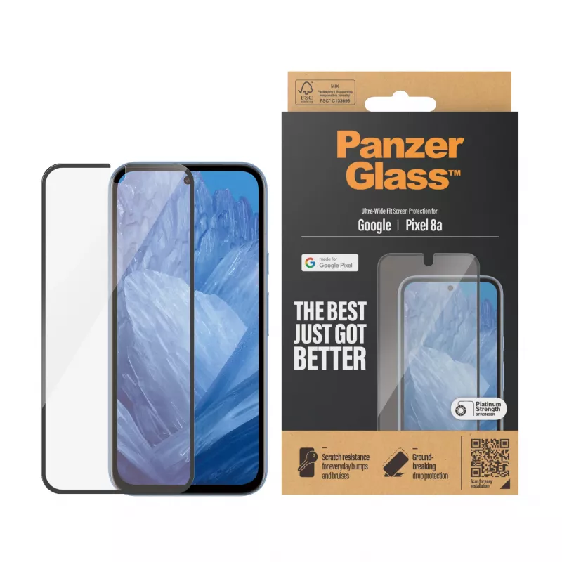 PanzerGlass ® ekraanikaitse Google Pixel 8a | Ultra-Wide Fit