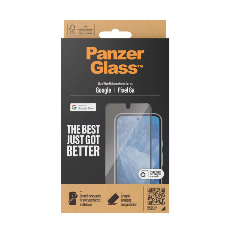 PanzerGlass ® ekraanikaitse Google Pixel 8a | Ultra-Wide Fit