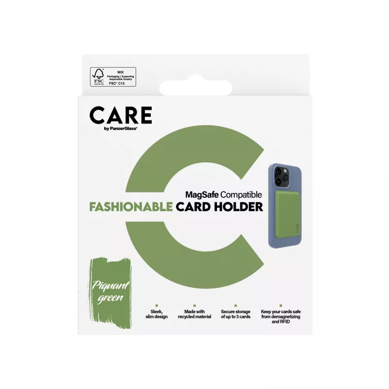 PanzerGlass CARE™ by ® kaardihoidja roheline iPhone, kate, Apple, Apple - iPhone, roheline