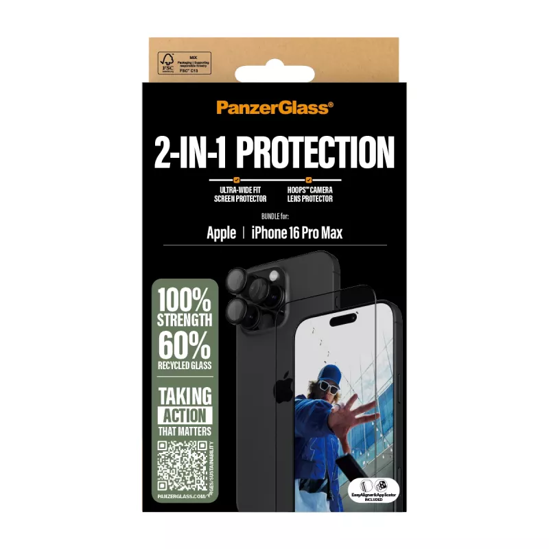 PanzerGlass ® 2-ühes komplekt iPhone 16 Pro Max