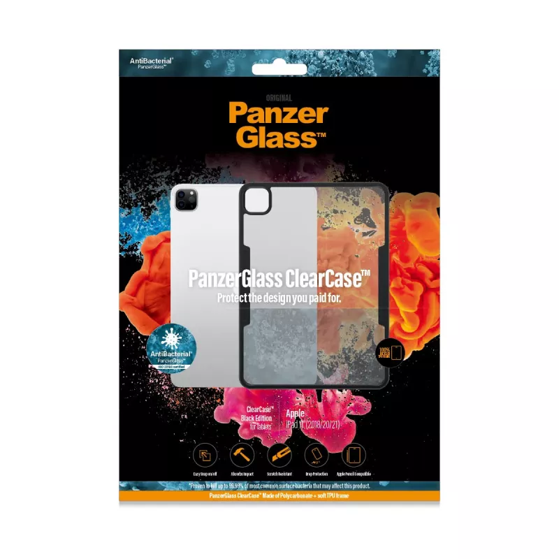 PanzerGlass® ClearCase™ iPad Pro 11″ (2018, 2020-2022), ümbris, Apple, Apple - iPad Pro 11″, 27,9 cm (11 tolli), must