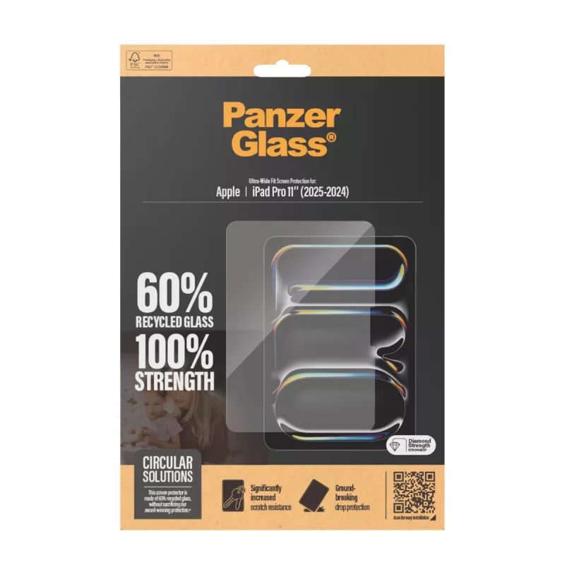 PanzerGlass® ekraanikaitse iPad Pro 11'' (2024-2025) | Ultra-Wide Fit