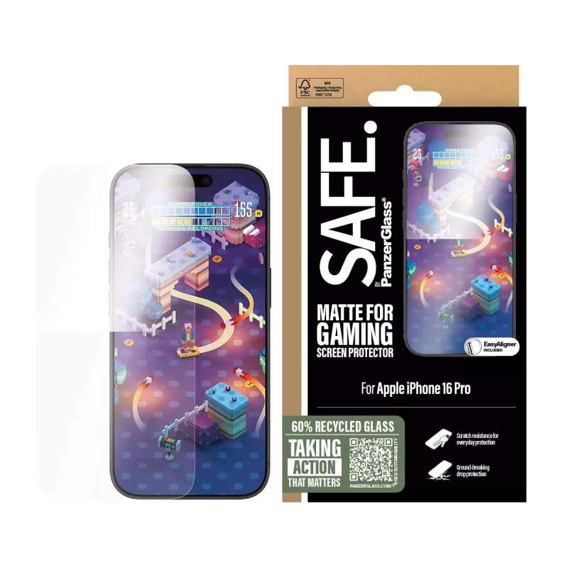 PanzerGlass SAFE. by ® Gaming ekraanikaitse iPhone 16 Pro | Ultra-Wide Fit