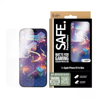 PanzerGlass SAFE. by ® Gaming Screen Protector iPhone 16 Pro Max | Ultra-Wide Fit