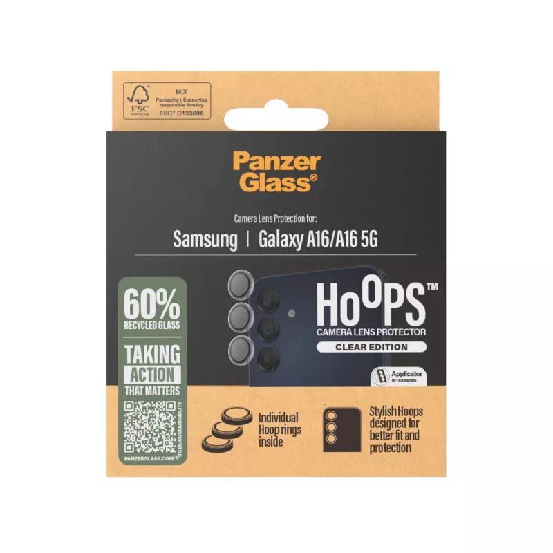 PanzerGlass ® Hoops® kaamera objektiivi kaitsekiht läbipaistev Samsung Galaxy A16 | A16 5G