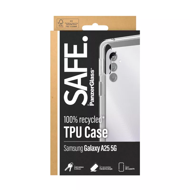 PanzerGlass SAFE. by ® TPU ümbris Samsung Galaxy A25 5G | Läbipaistev