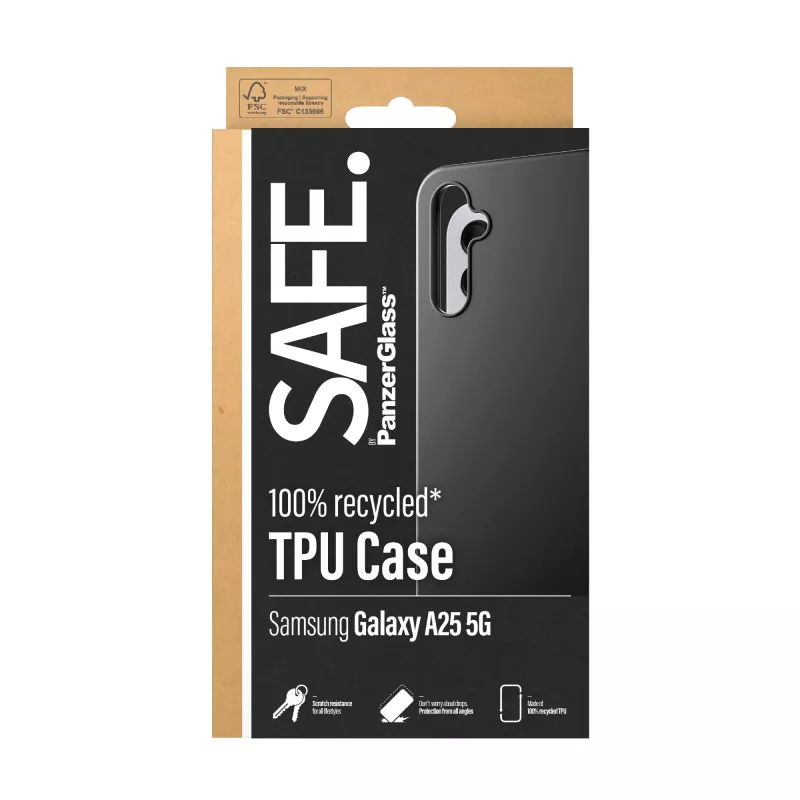 PanzerGlass SAFE. by ® TPU ümbris Samsung Galaxy A25 5G | Must